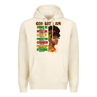 Tofu god say i am juneteenth afro girl Premium Hoodie - Artiststas