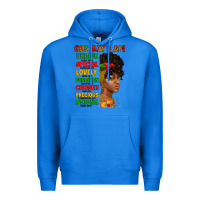 True Royal god say i am juneteenth afro girl Premium Hoodie - Artiststas