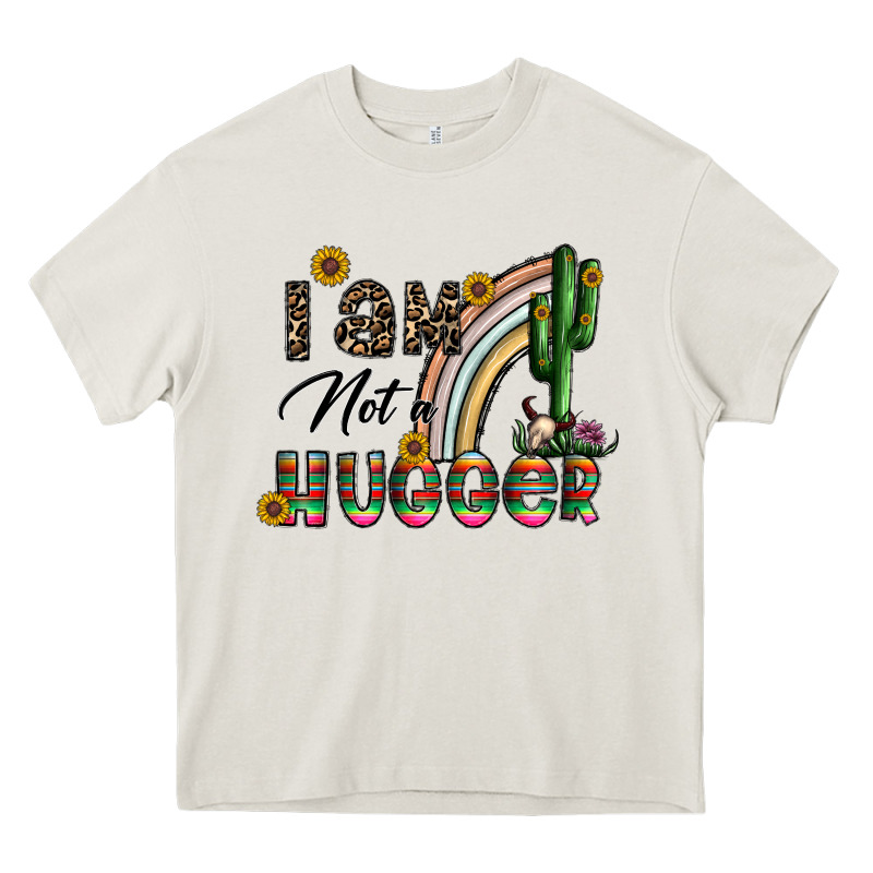 I Am Not A Hugger Heavy Core Tee by CowhideDigitalArt | Teevron