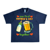 Navy our first father's day together Urban Heavy Tee - HRA Design Shop