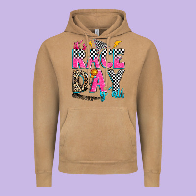It's Race Day Y'all Vintage Hoodie Designed By Zillion Design Studio