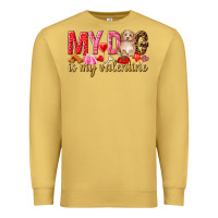 Antique Gold my dog is my valentine Premium Sweatshirt - NancyCooperArtShop