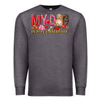 Charcoal Heather my dog is my valentine Premium Sweatshirt - NancyCooperArtShop