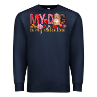 Navy my dog is my valentine Premium Sweatshirt - NancyCooperArtShop