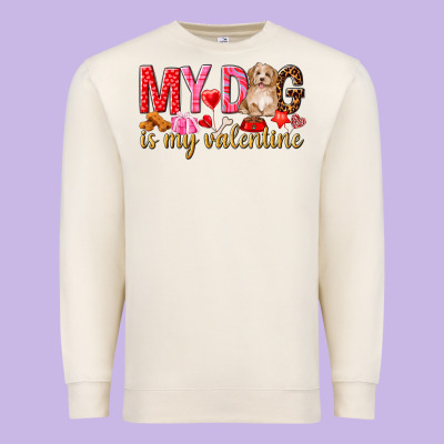 My Dog Is My Valentine Premium Sweatshirt Designed By Nancycooperartshop