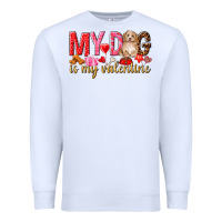 White my dog is my valentine Premium Sweatshirt - NancyCooperArtShop