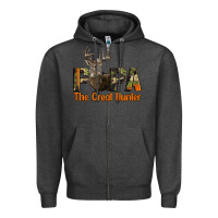 Charcoal Heather Western Papa The Great Deer Hunter Zipper Hoodie - LillyAllenDesigns