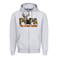 Heather Grey Western Papa The Great Deer Hunter Zipper Hoodie - LillyAllenDesigns