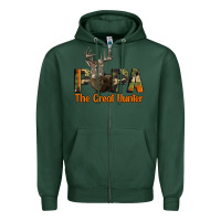 Sports Green Western Papa The Great Deer Hunter Zipper Hoodie - LillyAllenDesigns