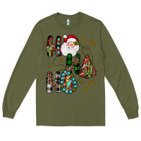 Army Green ho ho ho Long Sleeve Tee - JahusDesignShop