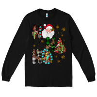 Black ho ho ho Long Sleeve Tee - JahusDesignShop