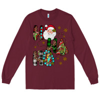 Burgundy ho ho ho Long Sleeve Tee - JahusDesignShop