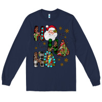 Navy ho ho ho Long Sleeve Tee - JahusDesignShop