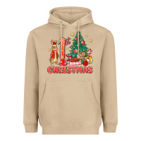 Mushroom red christmas bunny 1st christmas Heavyweight Hoodie - MaliasSmallBusiness