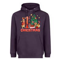Plum red christmas bunny 1st christmas Heavyweight Hoodie - MaliasSmallBusiness
