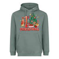 Sage red christmas bunny 1st christmas Heavyweight Hoodie - MaliasSmallBusiness