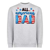 Heather Grey All American dad Heavyweight Sweatshirt - Neo Western