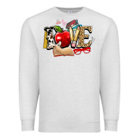 Oatmeal Heather teacher school love Premium Sweatshirt - NancyCooperArtShop