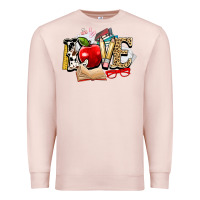 Pale Pink teacher school love Premium Sweatshirt - NancyCooperArtShop