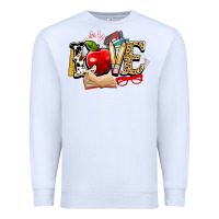 White teacher school love Premium Sweatshirt - NancyCooperArtShop