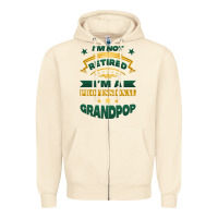 Sandshell i'm not retired i'm a professional grandpop Zipper Hoodie - Jasminsmagicworld