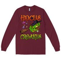 Burgundy hocus croakus Long Sleeve Tee - BundleAndBundleShop