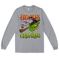 Heather Grey hocus croakus Long Sleeve Tee - BundleAndBundleShop