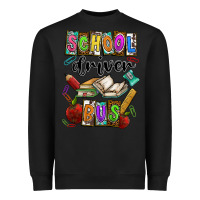 Black School driver bus Heavyweight Sweatshirt - CowhideDigitalArt