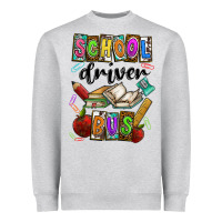 Heather Grey School driver bus Heavyweight Sweatshirt - CowhideDigitalArt