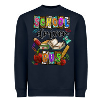 Navy School driver bus Heavyweight Sweatshirt - CowhideDigitalArt