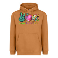 Meerkat peace love art Heavyweight Hoodie - NancyCooperArtShop