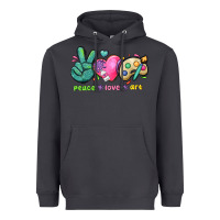 Smoke peace love art Heavyweight Hoodie - NancyCooperArtShop