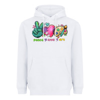 White peace love art Heavyweight Hoodie - NancyCooperArtShop
