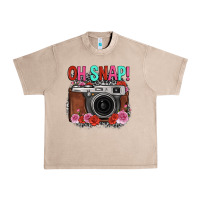 French Oak oh snap rose grey leopard vintage camera Urban Heavy Tee - FaDigitalArtStudio