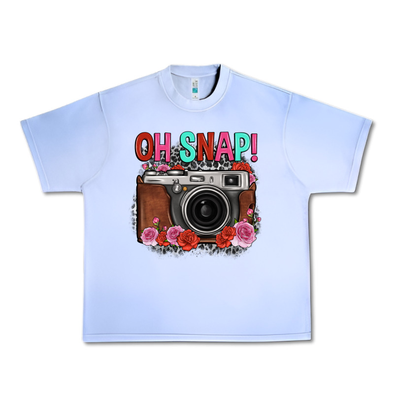 Oh Snap Rose Grey Leopard Vintage Camera Urban Heavy Tee by FaDigitalArtStudio | Teevron