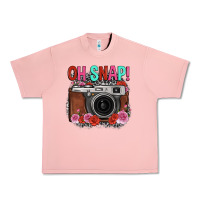 Salmon oh snap rose grey leopard vintage camera Urban Heavy Tee - FaDigitalArtStudio