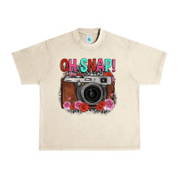 Sandshell oh snap rose grey leopard vintage camera Urban Heavy Tee - FaDigitalArtStudio