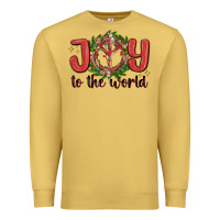 Antique Gold joy to the world Premium Sweatshirt - MaliasSmallBusiness