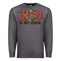 Charcoal Heather joy to the world Premium Sweatshirt - MaliasSmallBusiness
