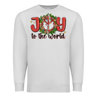 Dove Grey joy to the world Premium Sweatshirt - MaliasSmallBusiness