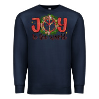 Navy joy to the world Premium Sweatshirt - MaliasSmallBusiness