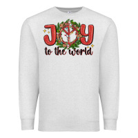 Oatmeal Heather joy to the world Premium Sweatshirt - MaliasSmallBusiness