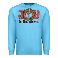 Ocean Blue joy to the world Premium Sweatshirt - MaliasSmallBusiness
