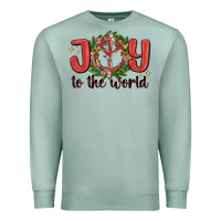 Seafoam joy to the world Premium Sweatshirt - MaliasSmallBusiness