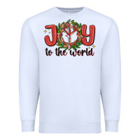 White joy to the world Premium Sweatshirt - MaliasSmallBusiness