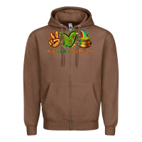 Chestnut peace love st patricks day Zipper Hoodie - NancyCooperArtShop