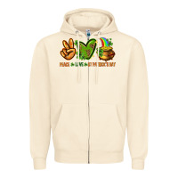 Sandshell peace love st patricks day Zipper Hoodie - NancyCooperArtShop