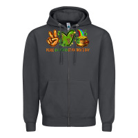 Smoke peace love st patricks day Zipper Hoodie - NancyCooperArtShop