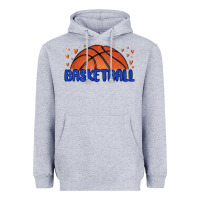 Heather Grey basketball Heavyweight Hoodie - MaliasSmallBusiness