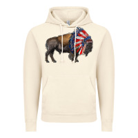 Vintage Artic american bison with indian headdress Vintage Hoodie - RanaPortraitStore